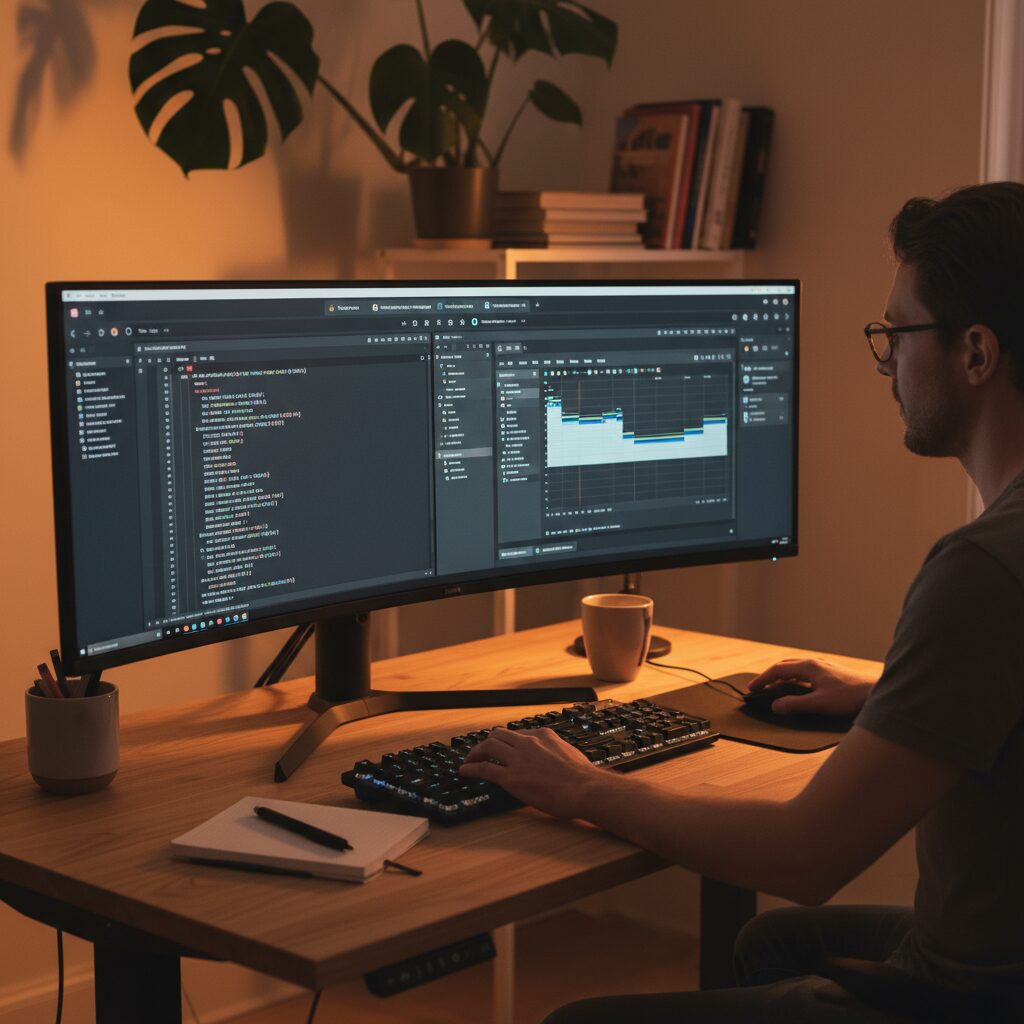 Développeur utilisant Chrome DevTools pour optimiser la performance web