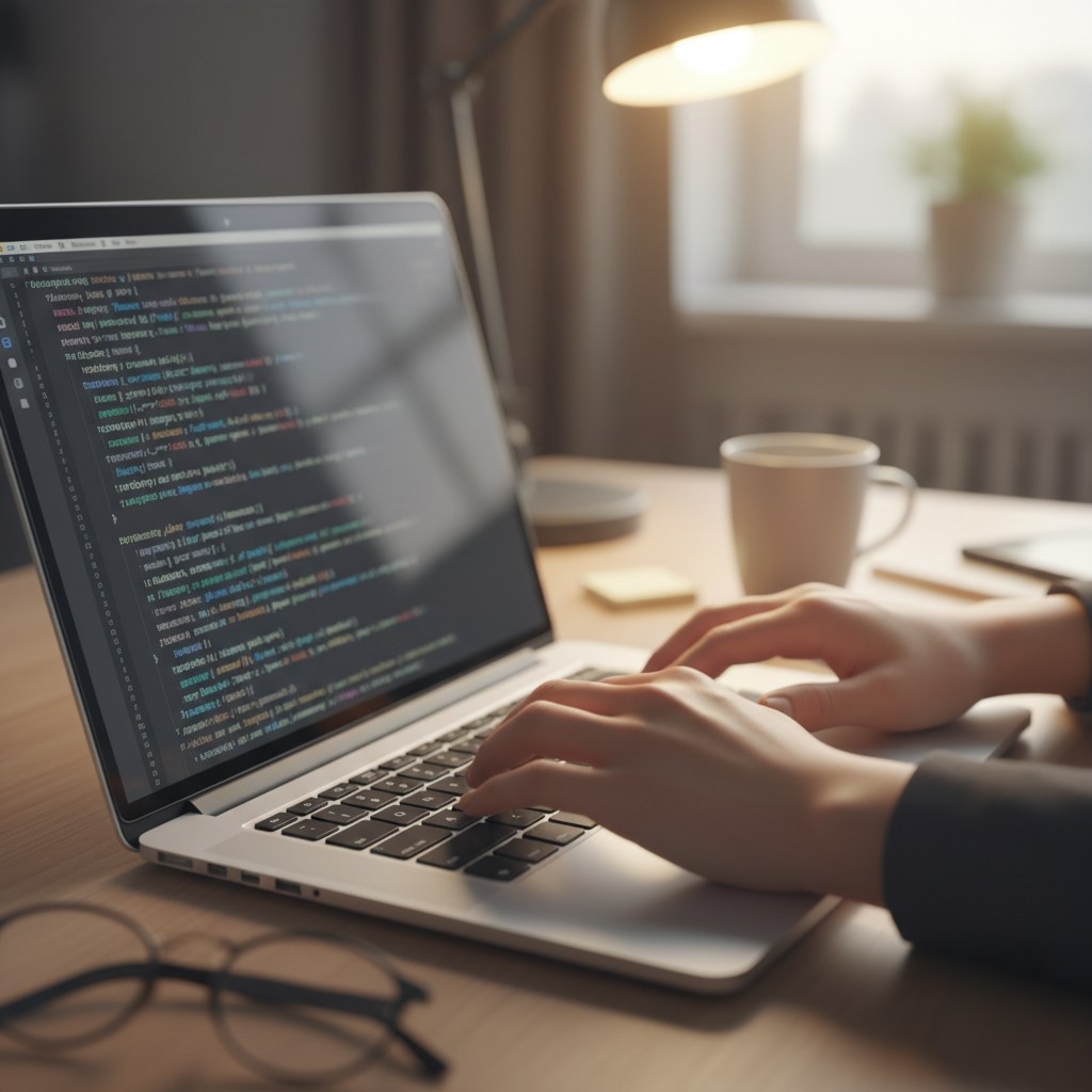 Développeur web au travail