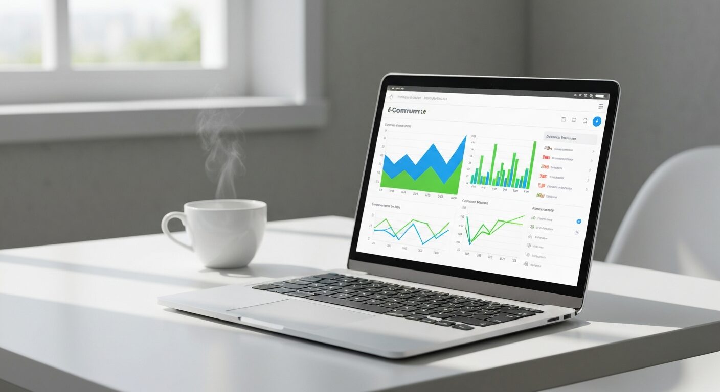 Dashboard analytics montrant les taux de conversion d un site e-commerce