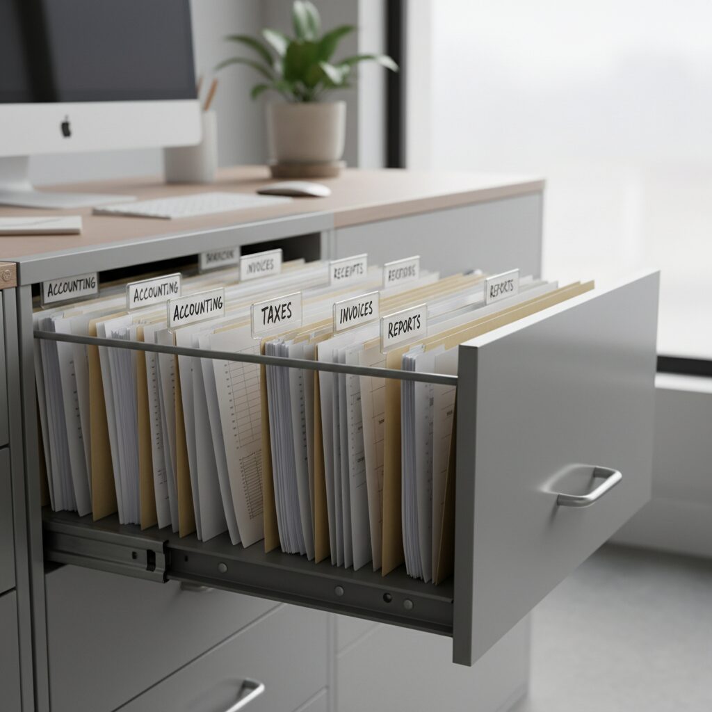 Organisation des documents comptables et factures pour un auto-entrepreneur