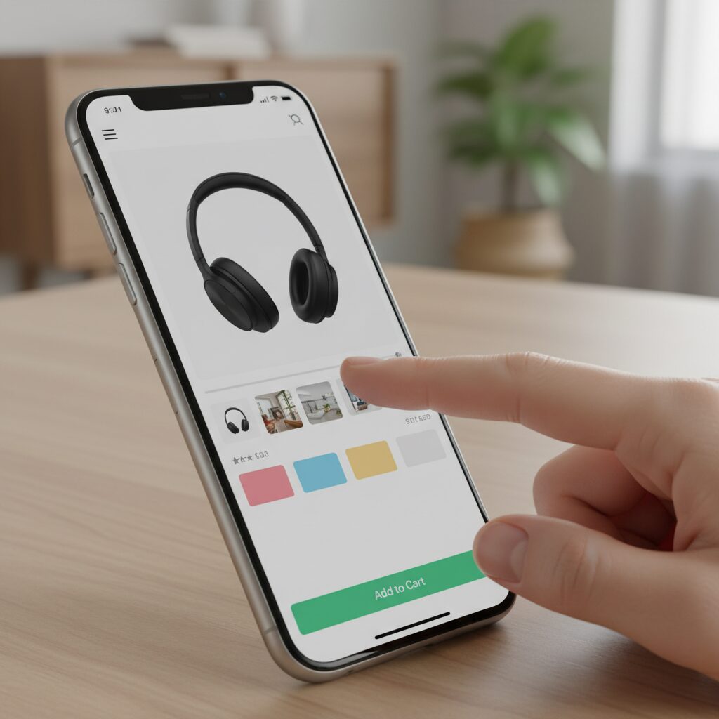 Fiche produit e-commerce optimisee sur mobile