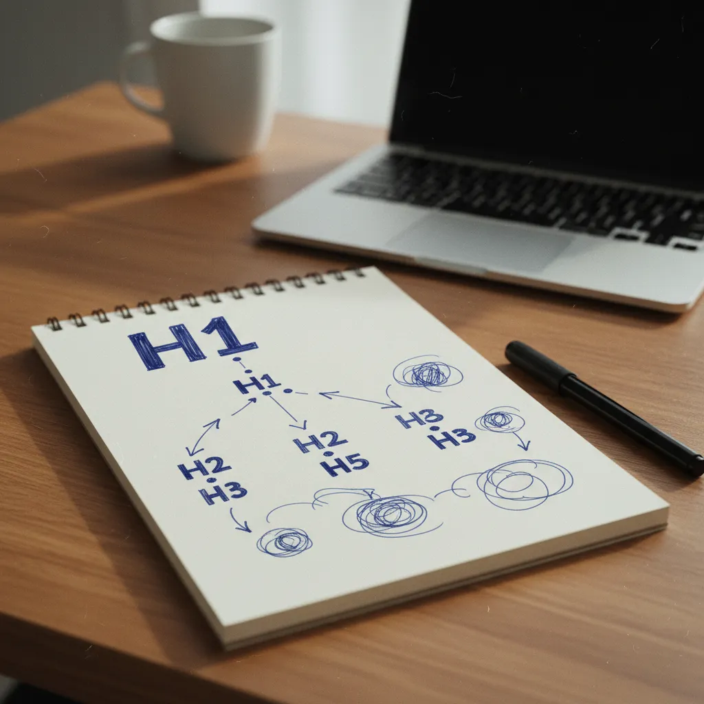 Planifier la hiérarchie des titres sur papier avant de coder reste une méthode efficace