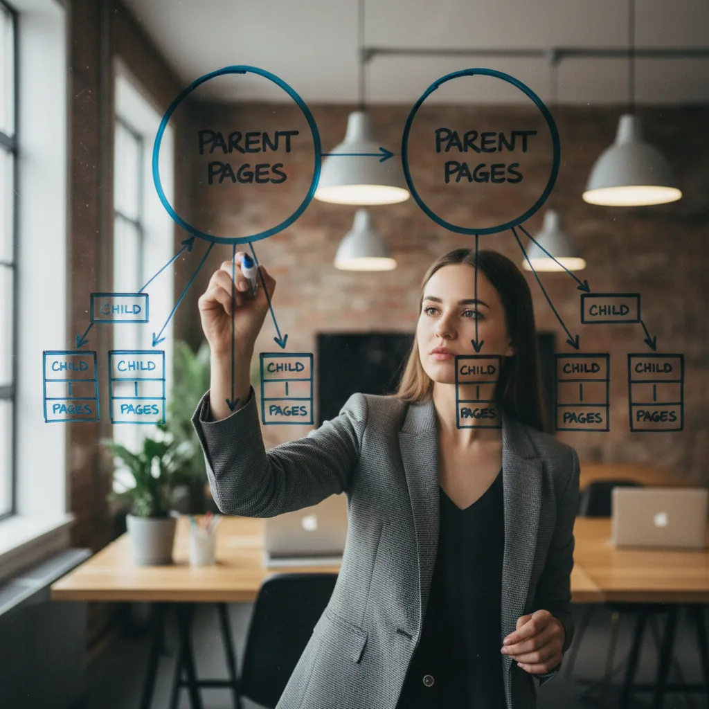 Le cocon sémantique organise vos contenus en pages piliers et pages satellites interconnectées