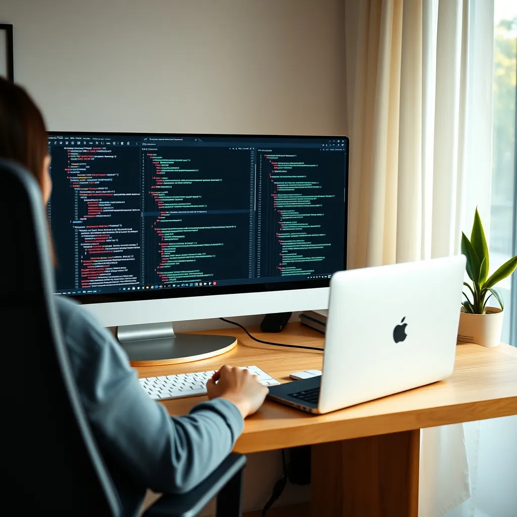 Freelance digital marketing travaillant depuis son bureau à domicile