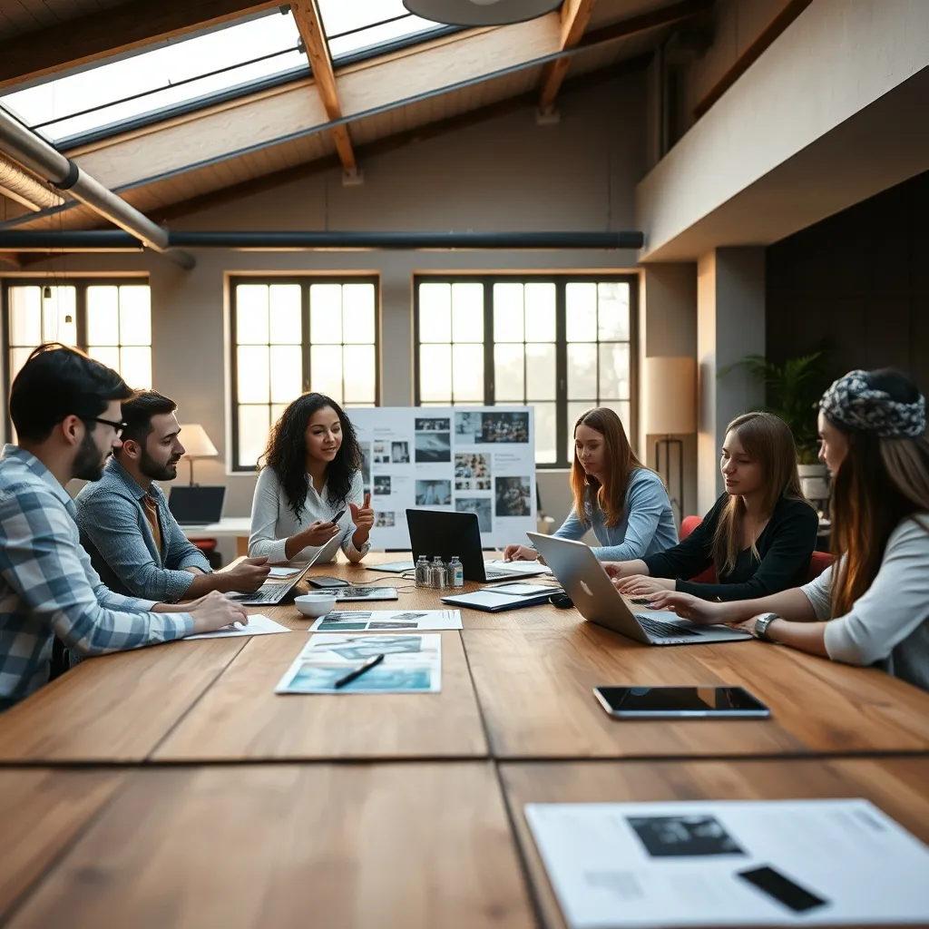 Brainstorming créatif au sein d'une agence digitale pour une campagne de contenu