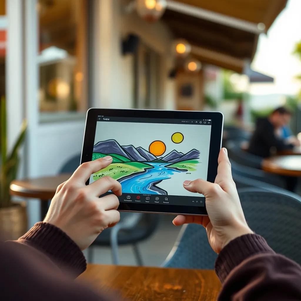 Application paint JavaScript responsive fonctionnant sur tablette tactile
