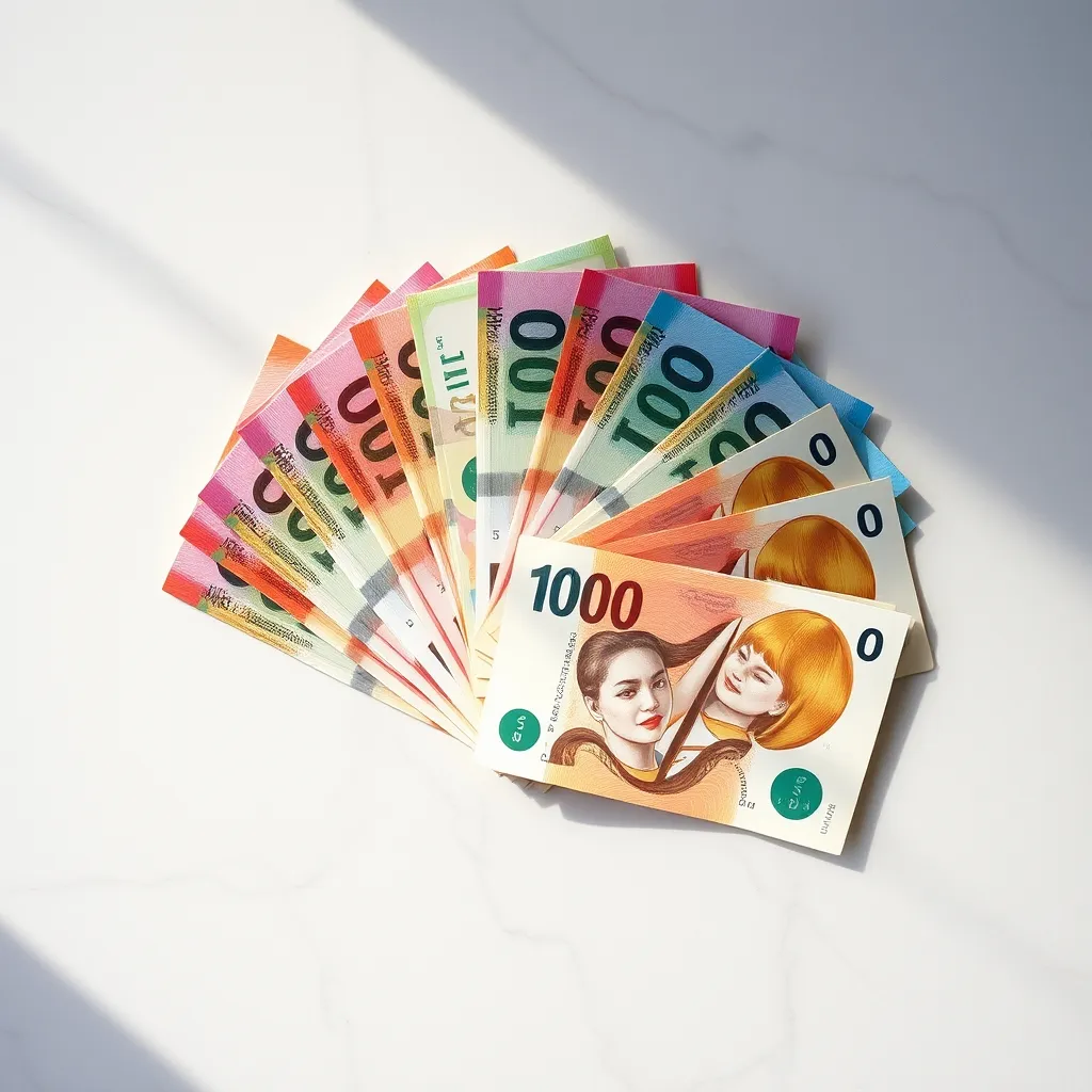 Les différentes coupures du peso philippin, de 20 à 1 000 PHP