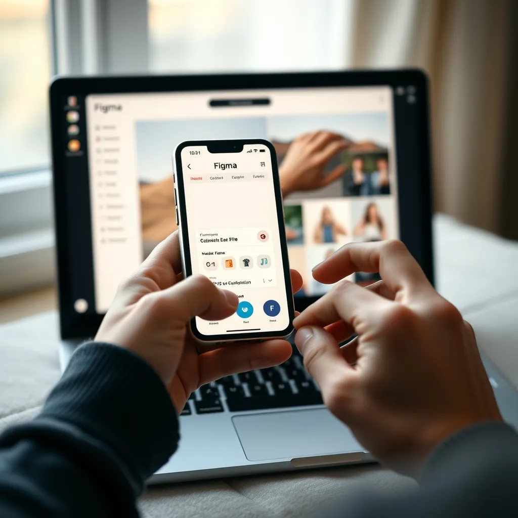 Prototype d'interface mobile testé sur smartphone lors d'une phase de validation